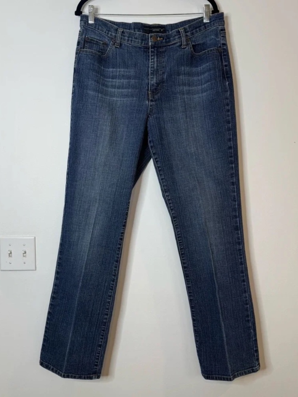 Venezia | Creased Blue Denim Bootcut Jeans 16 Tall
